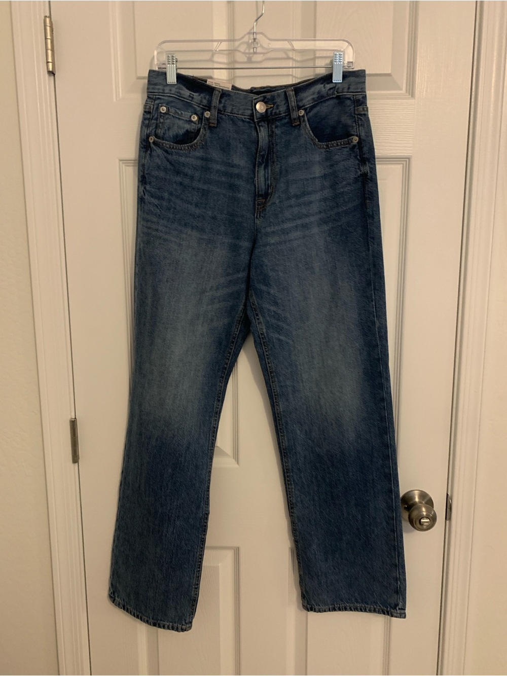 AERO High-Rise Women's Straight-Leg Baggy Jeans - Dark Blue